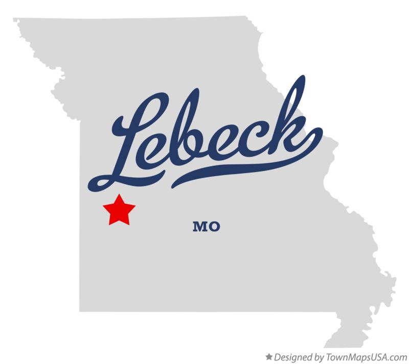 Map of Lebeck Missouri MO