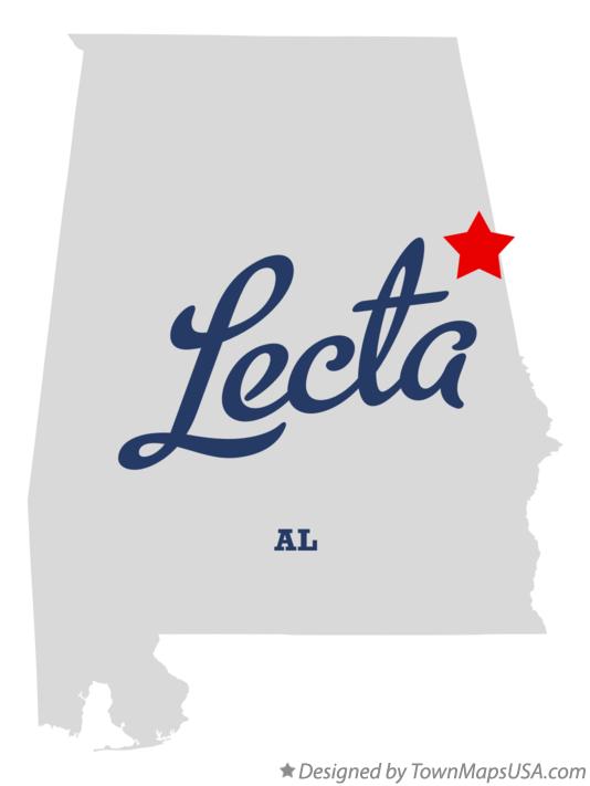 Map of Lecta Alabama AL