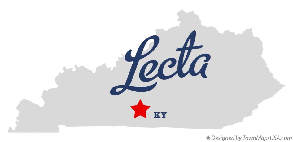 Map of Lecta Kentucky KY
