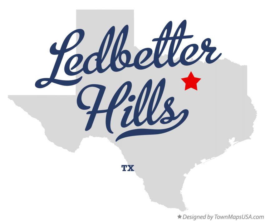 Map of Ledbetter Hills Texas TX
