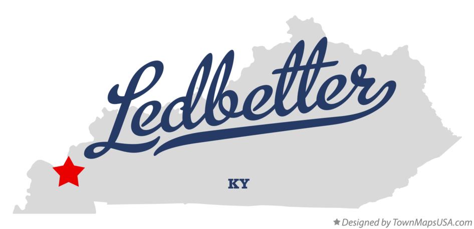 Map of Ledbetter Kentucky KY