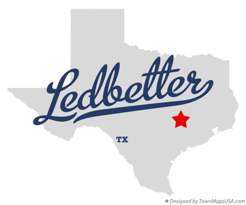 Map of Ledbetter Texas TX