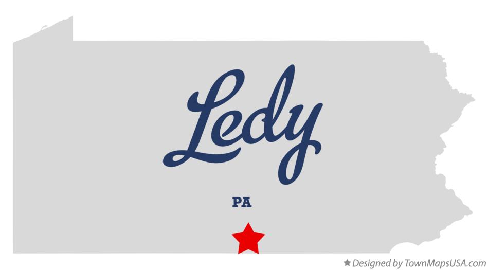 Map of Ledy Pennsylvania PA