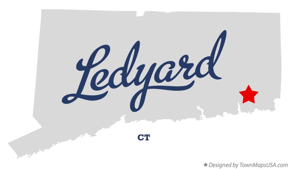 Map of Ledyard Connecticut CT