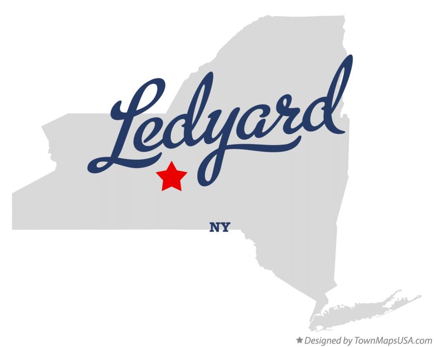 Map of Ledyard New York NY