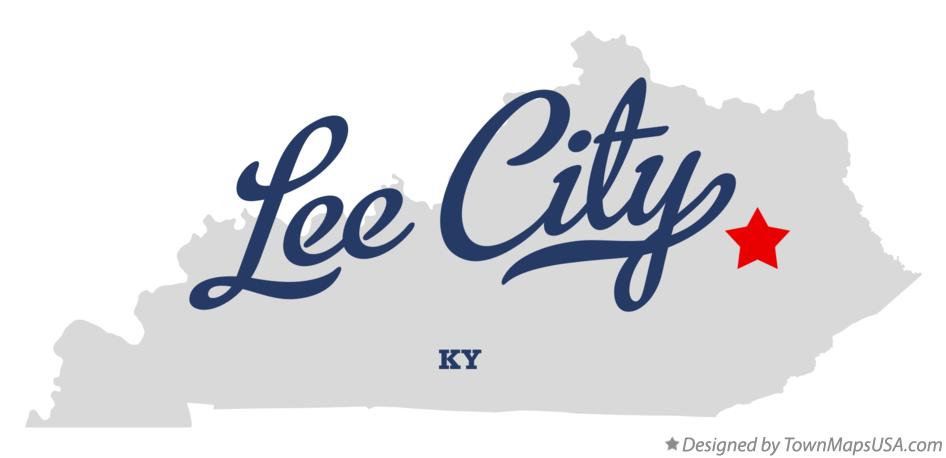 Map of Lee City Kentucky KY