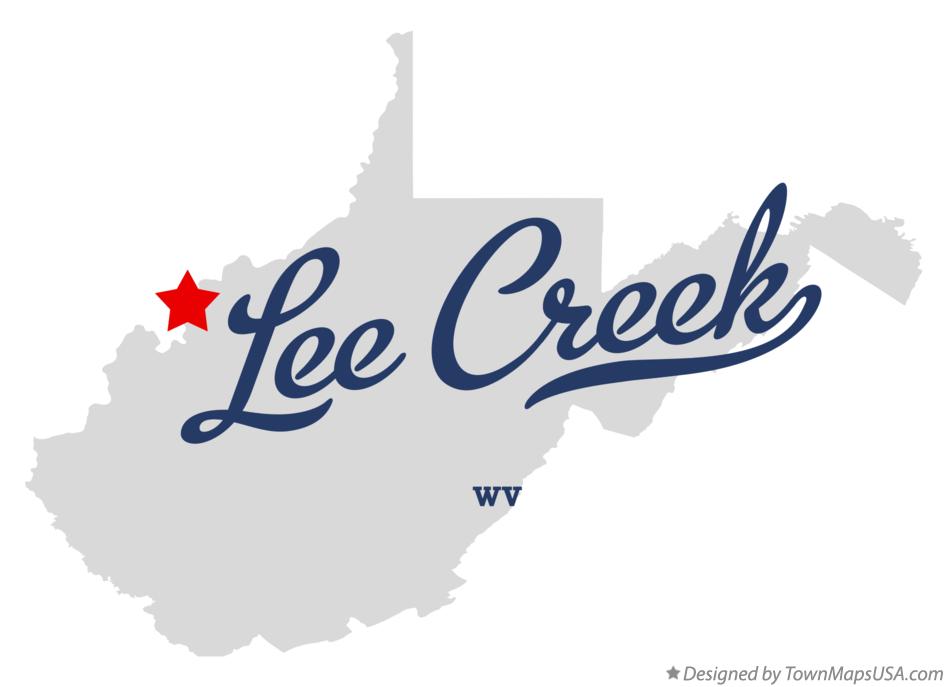 Map of Lee Creek West Virginia WV