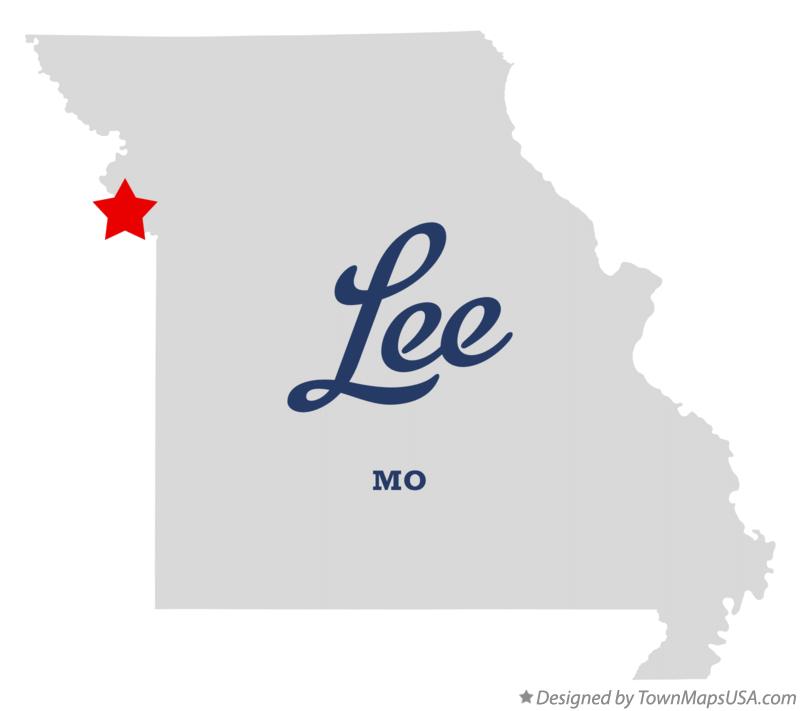 Map of Lee Missouri MO