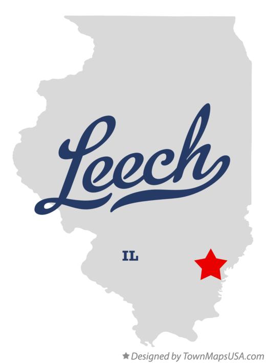 Map of Leech Illinois IL