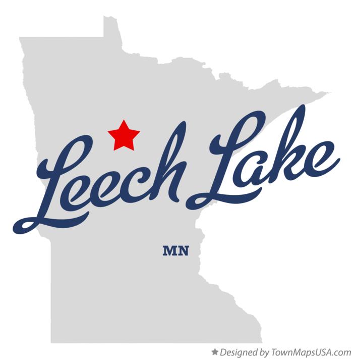 Map of Leech Lake Minnesota MN