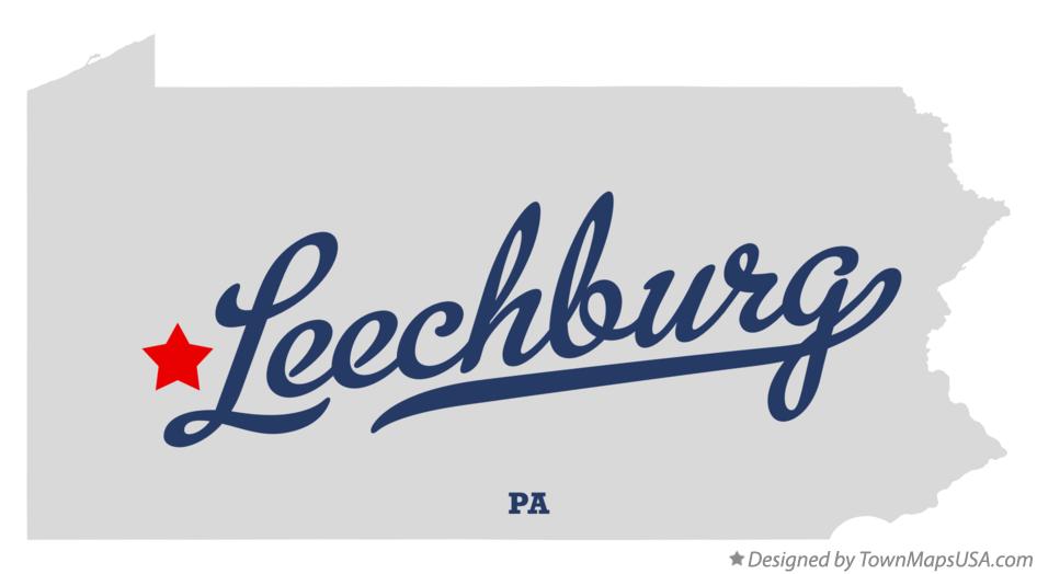 Map of Leechburg Pennsylvania PA