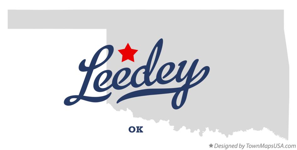 Map of Leedey Oklahoma OK