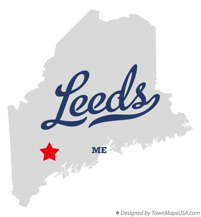 Map of Leeds Maine ME