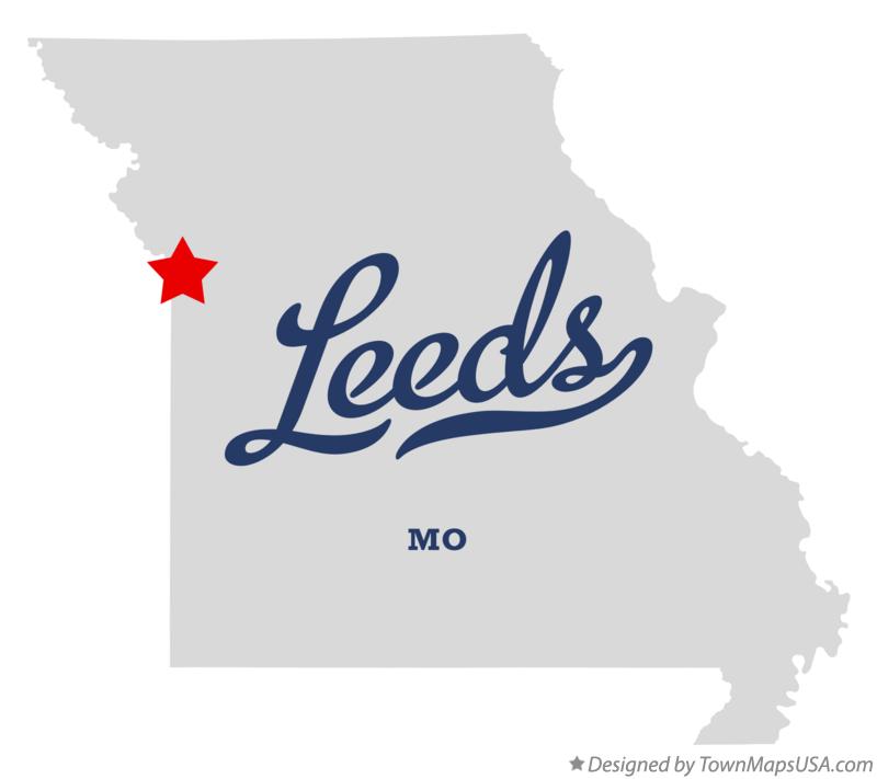 Map of Leeds Missouri MO