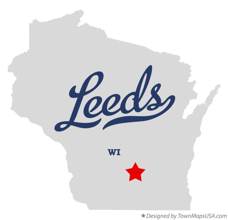 Map of Leeds Wisconsin WI