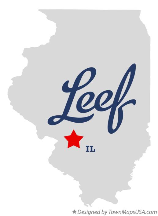 Map of Leef Illinois IL
