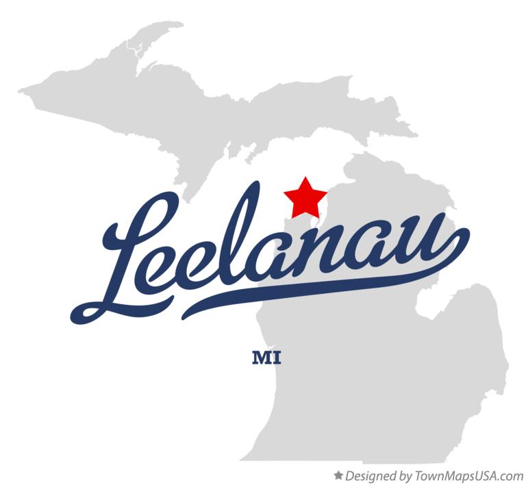 Map of Leelanau Michigan MI