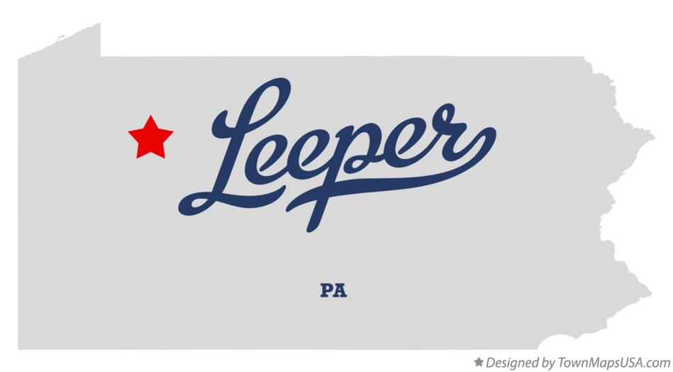 Map of Leeper Pennsylvania PA