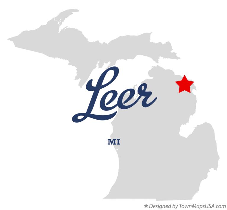 Map of Leer Michigan MI