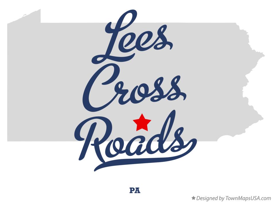 Map of Lees Cross Roads Pennsylvania PA