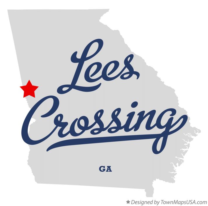 Map of Lees Crossing Georgia GA