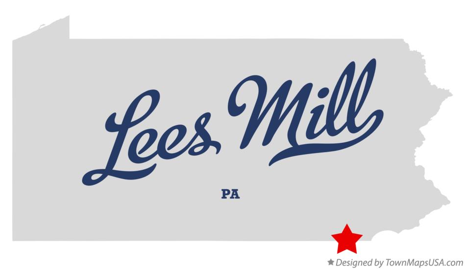 Map of Lees Mill Pennsylvania PA