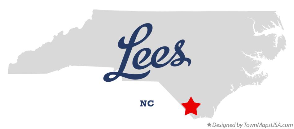 Map of Lees North Carolina NC