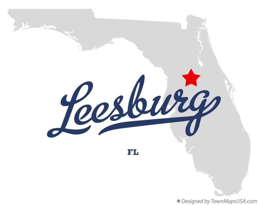 Map of Leesburg Florida FL