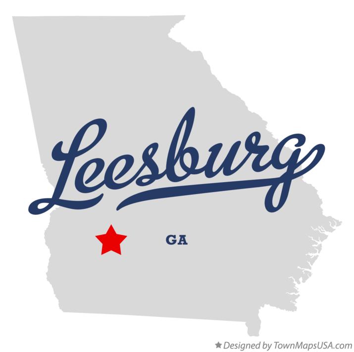 Map of Leesburg Georgia GA