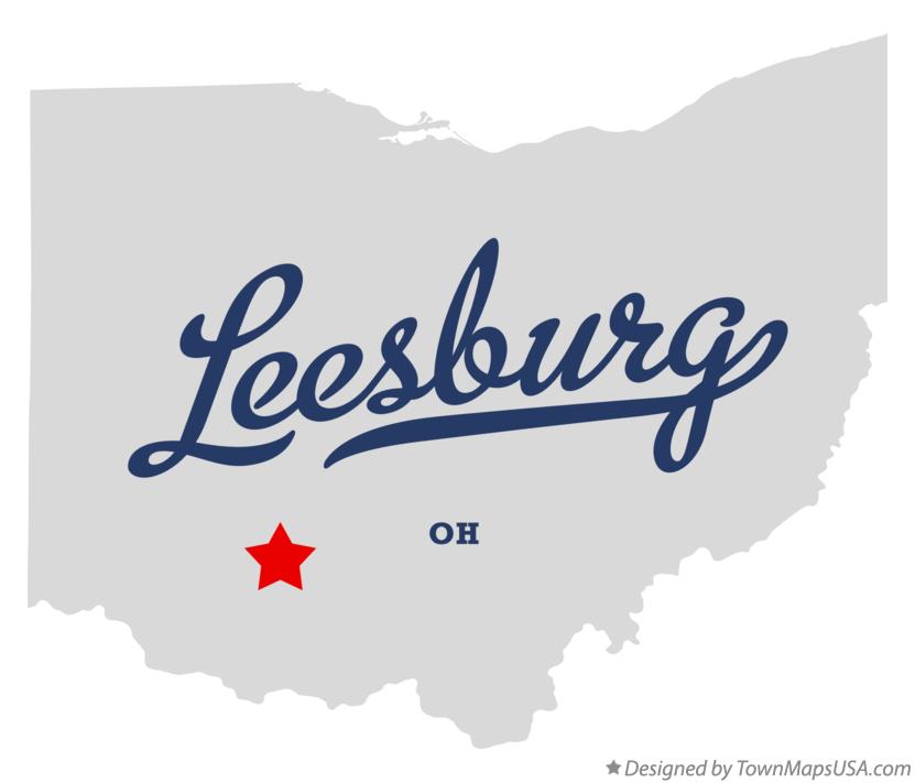 Map of Leesburg Ohio OH