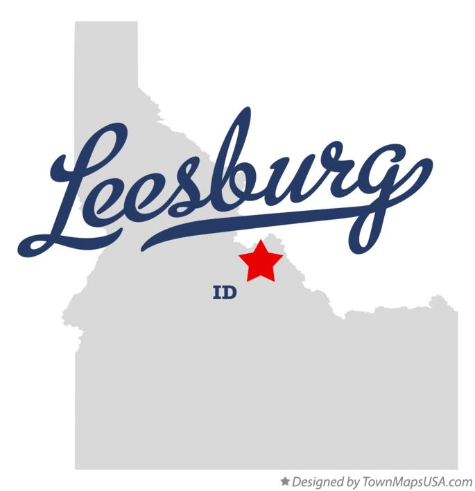 Map of Leesburg Idaho ID