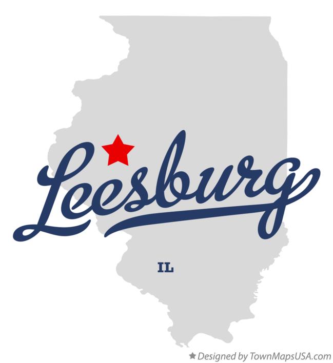 Map of Leesburg Illinois IL