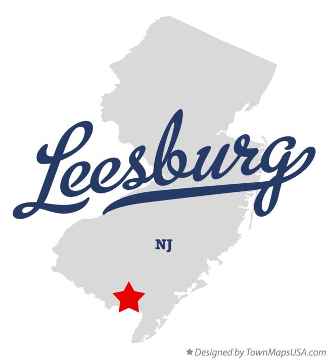 Map of Leesburg New Jersey NJ