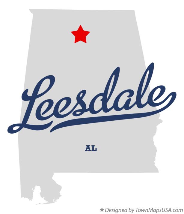 Map of Leesdale Alabama AL