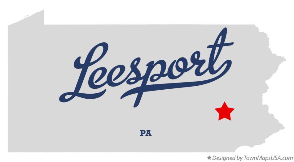Map of Leesport Pennsylvania PA