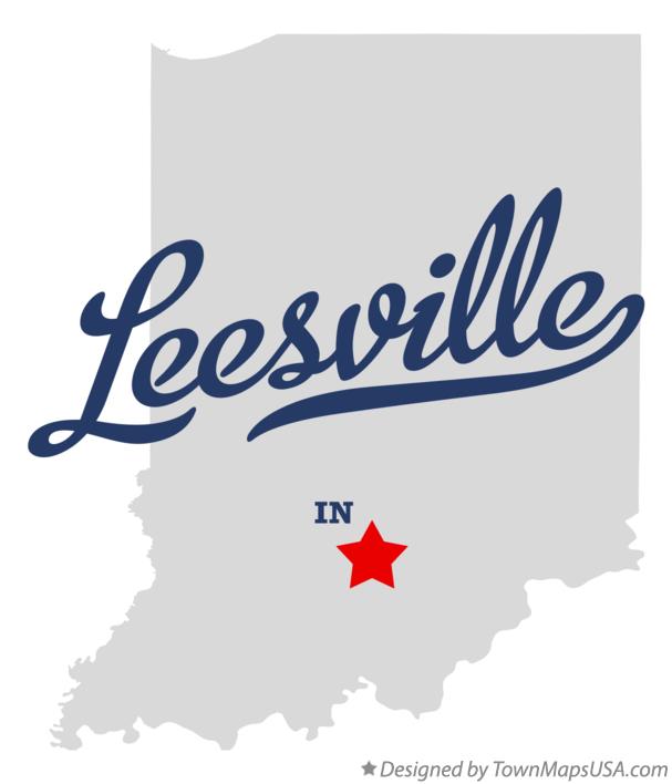 Map of Leesville Indiana IN