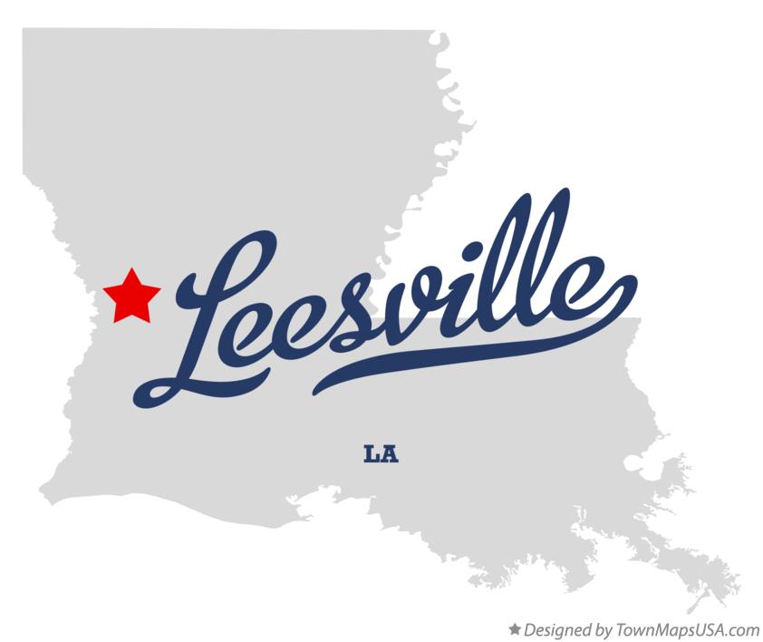 Map of Leesville Louisiana LA