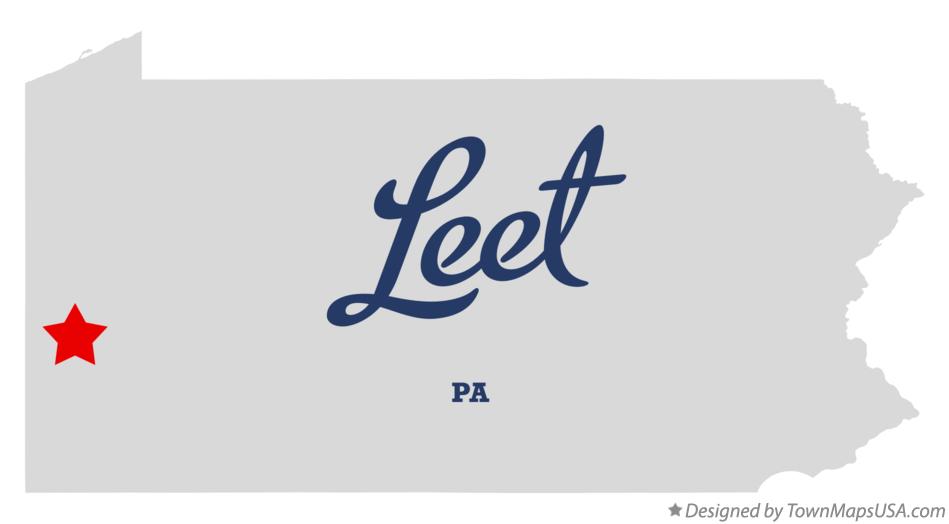 Map of Leet Pennsylvania PA