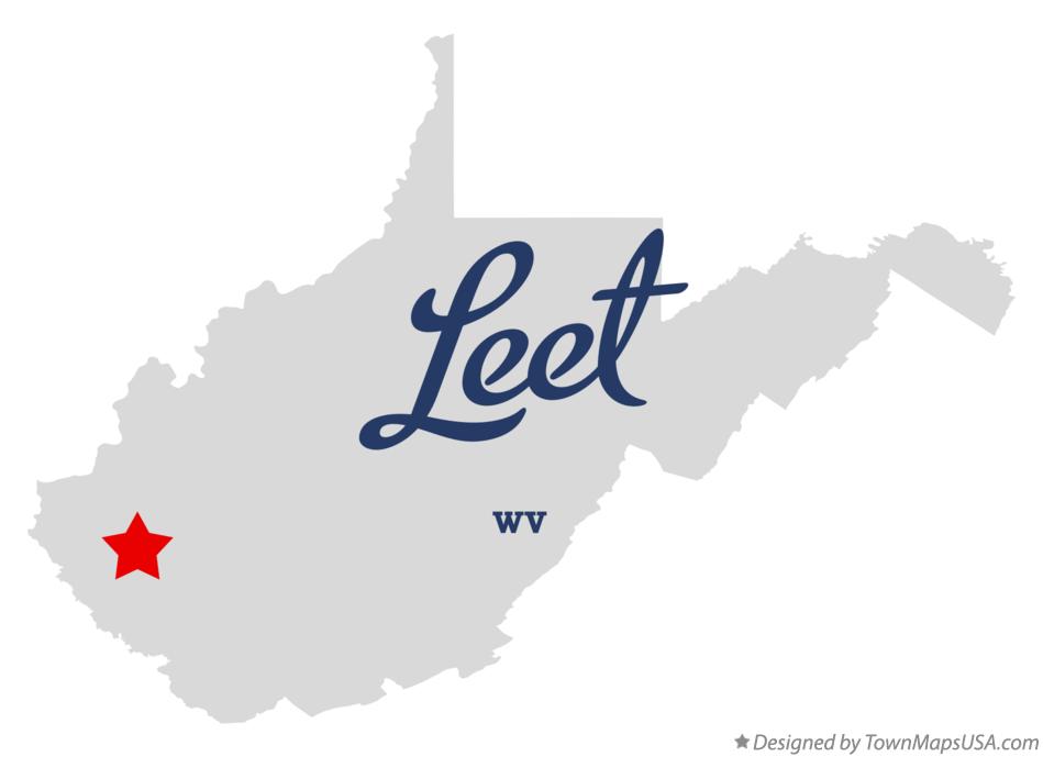 Map of Leet West Virginia WV