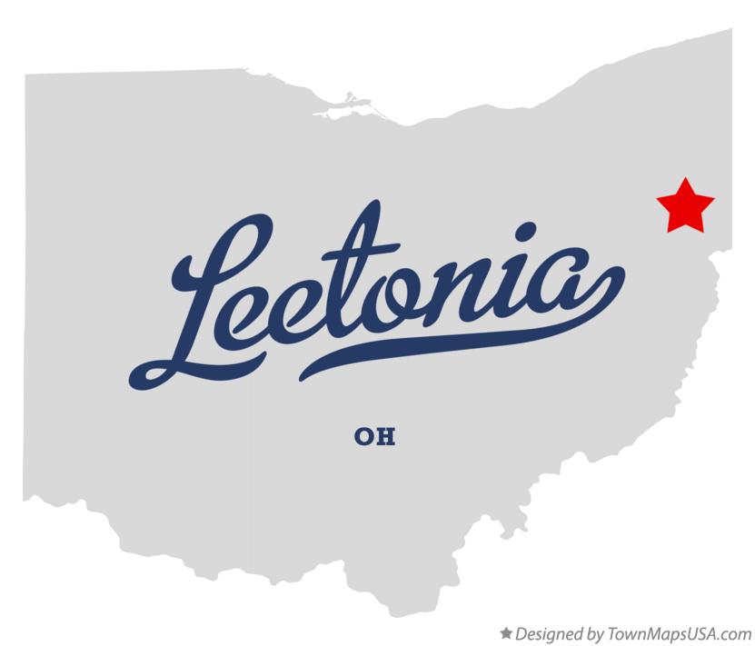 Map of Leetonia Ohio OH