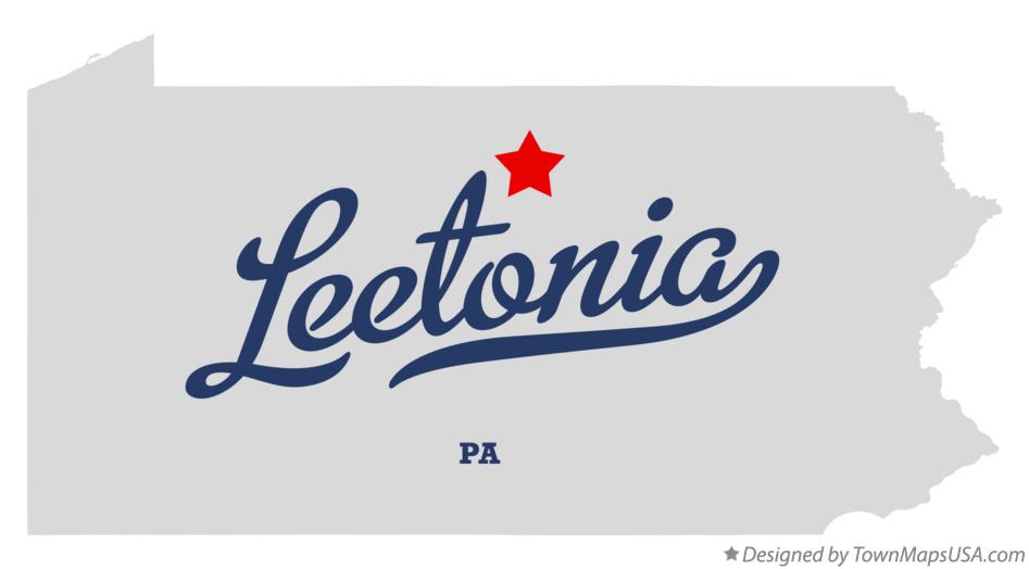 Map of Leetonia Pennsylvania PA