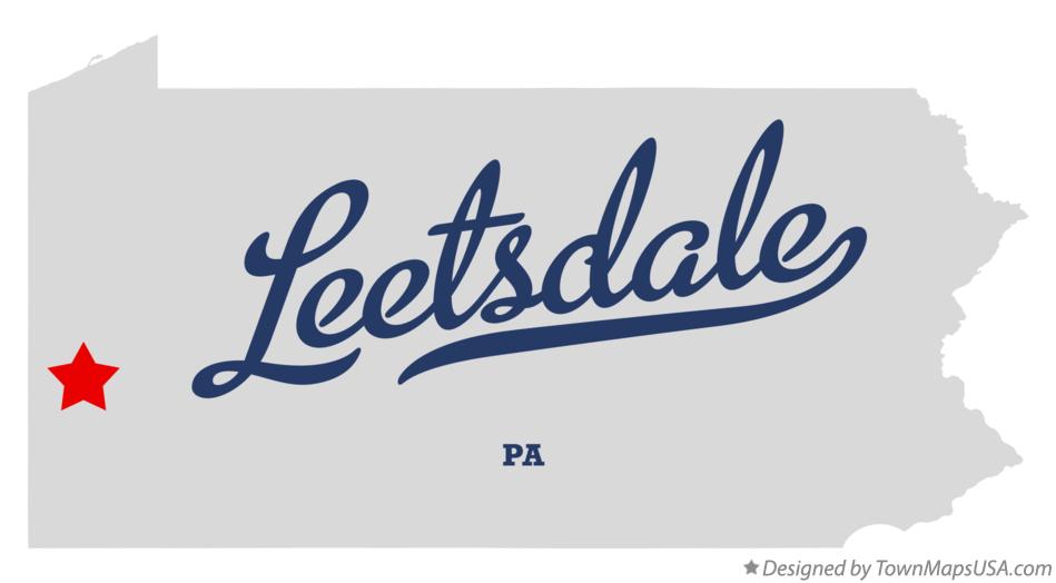 Map of Leetsdale Pennsylvania PA