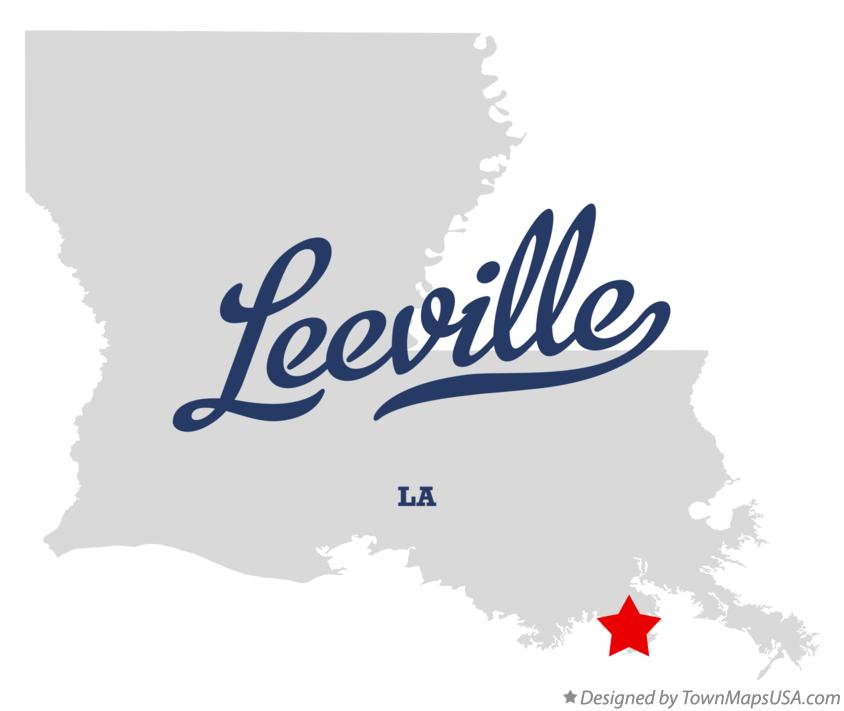 Map of Leeville Louisiana LA