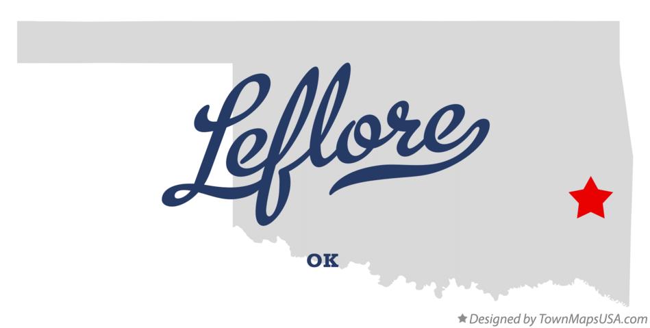 Map of Leflore Oklahoma OK