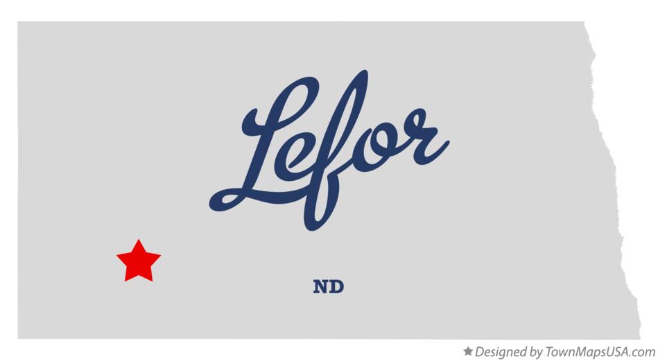Map of Lefor North Dakota ND
