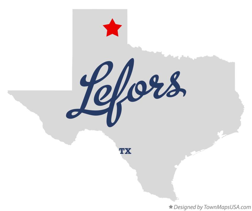 Map of Lefors Texas TX