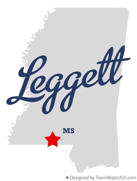 Map of Leggett Mississippi MS