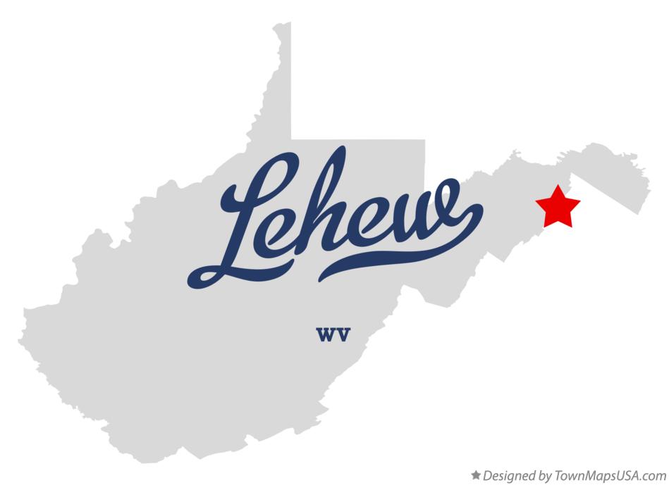 Map of Lehew West Virginia WV