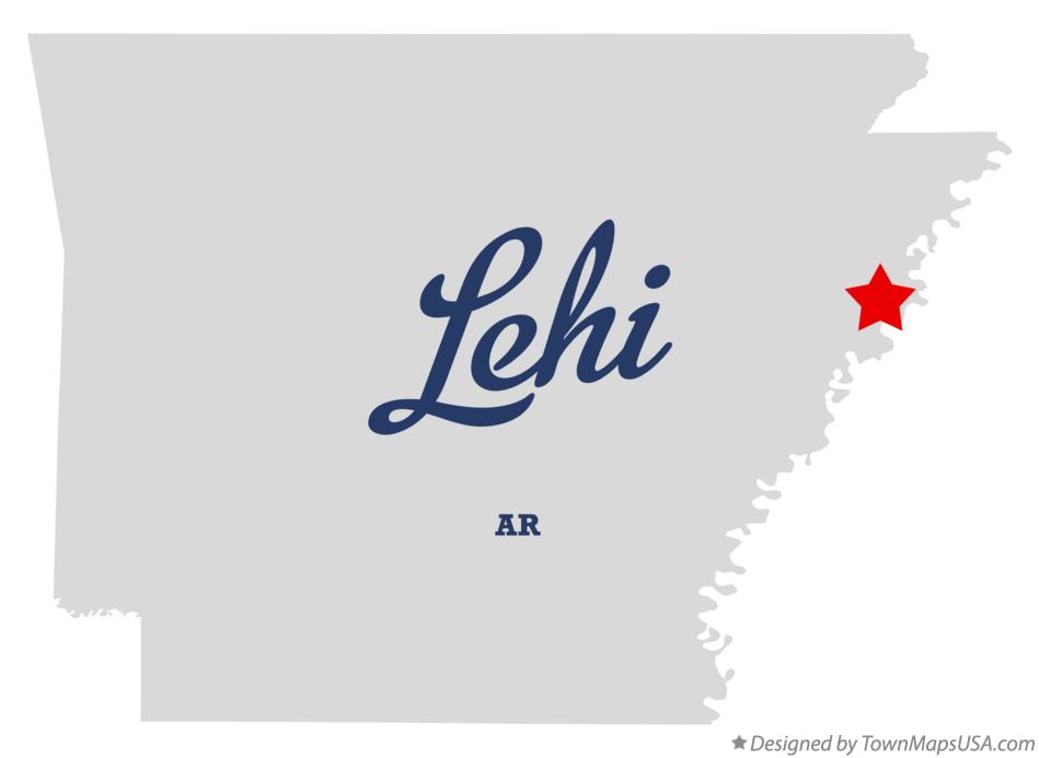 Map of Lehi Arkansas AR