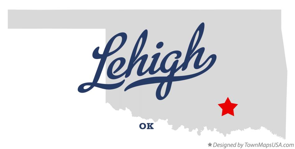 Map of Lehigh Oklahoma OK